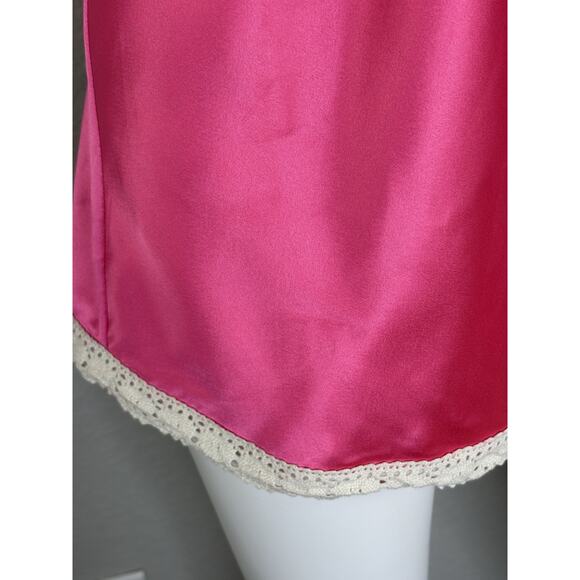Y2K Victorias Secret Slipdress Cami Babydoll Mini Coquette Boho Hot Pink Size S - Picture 10 of 14